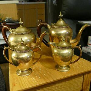 Vintage Brass 4 Piece Coffee/Tea Service